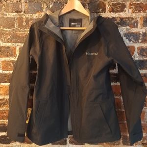 Marmot Black Gortex Top Layer Raincoat Shell Wind Breaker Jacket M